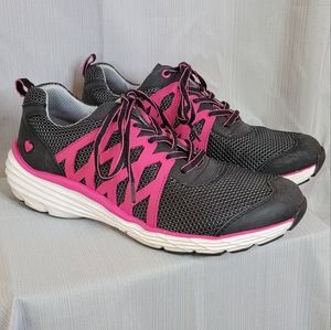 Nurse Mates Align Brin pink & black sneaker 9M